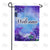 Purple Flower Welcome Double Sided Garden Flag