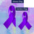 Purple Ribbon Double Sided Flags Set (2 Pieces)