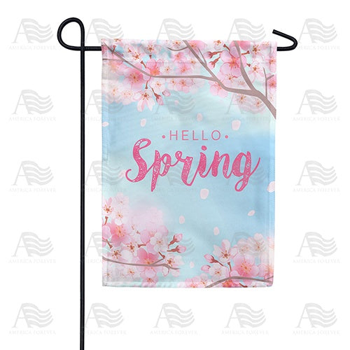 Spring Cherry Blossoms Double Sided Garden Flag