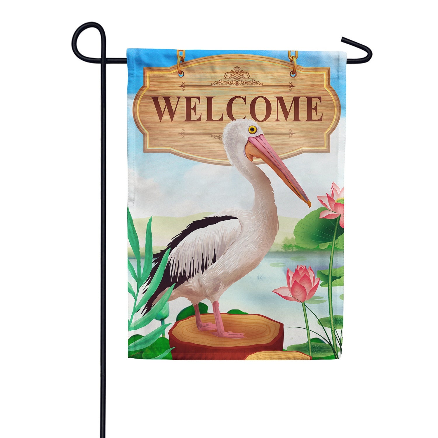 Pelican Welcome Double Sided Garden Flag