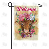 Brown Cow Welcome Double Sided Garden Flag