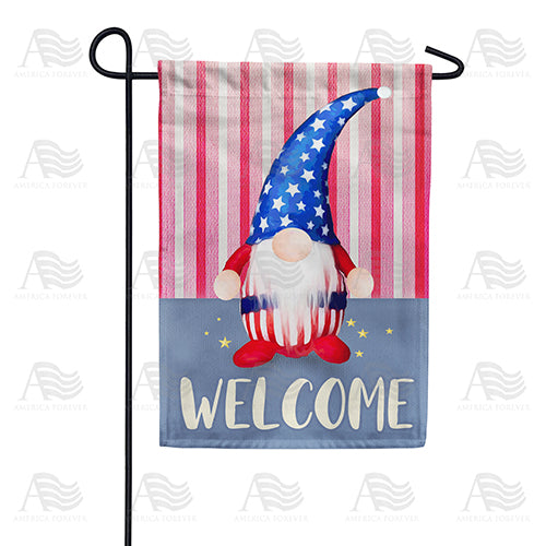 Uncle Sam Gnome Double Sided Garden Flag