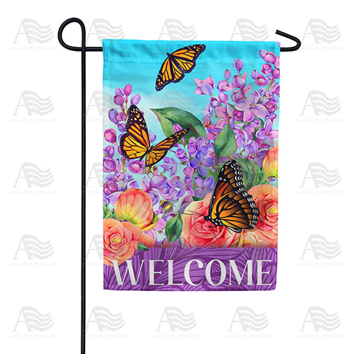 Butterflies & Lilacs Double Sided Garden Flag