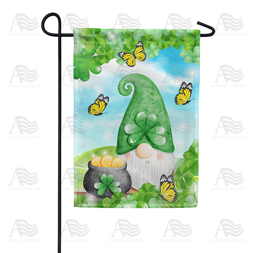 St. Patty Gnome Double Sided Garden Flag
