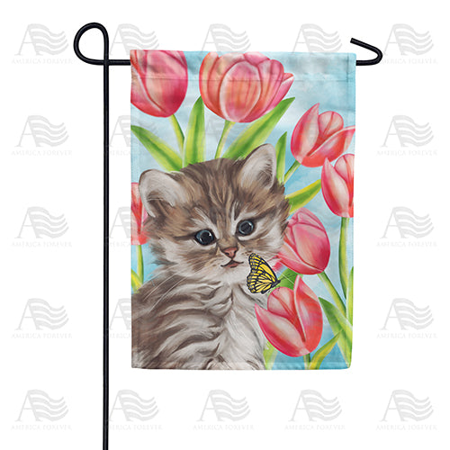 Spring Kitten Double Sided Garden Flag