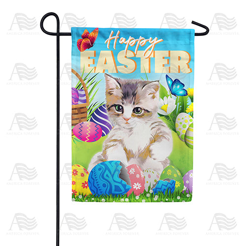 Easter Kitten Double Sided Garden Flag