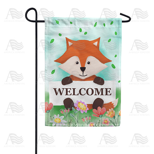 Foxy Welcome Double Sided Garden Flag