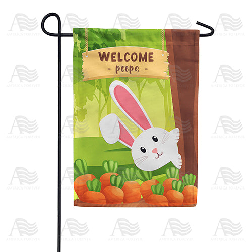 Welcome Peeps Double Sided Garden Flag