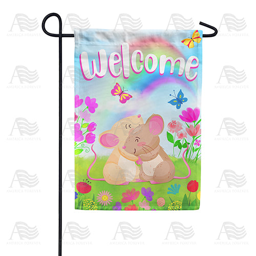 Tiny Mice, Big Love Double Sided Garden Flag