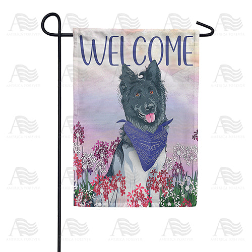 Kerchiefed Canine Double Sided Garden Flag
