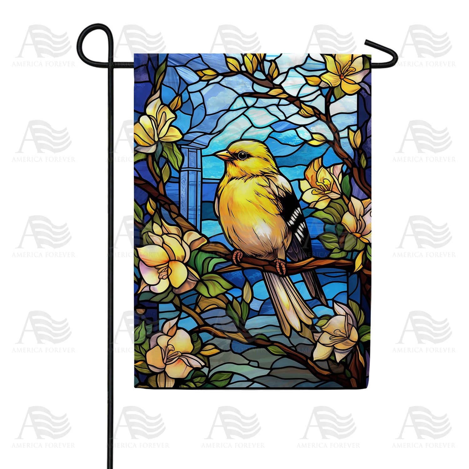 Glorious Goldfinch Double Sided Garden Flag