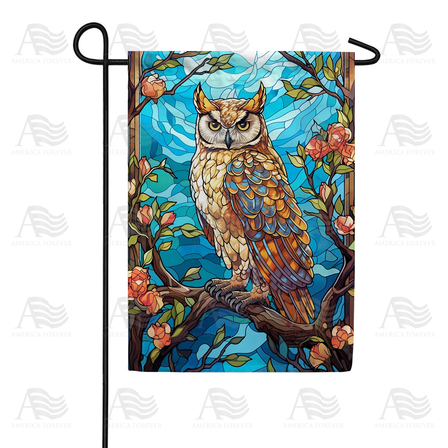 Impressive Owl Double Sided Garden Flag