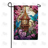 Blue Hummingbirds Double Sided Garden Flag