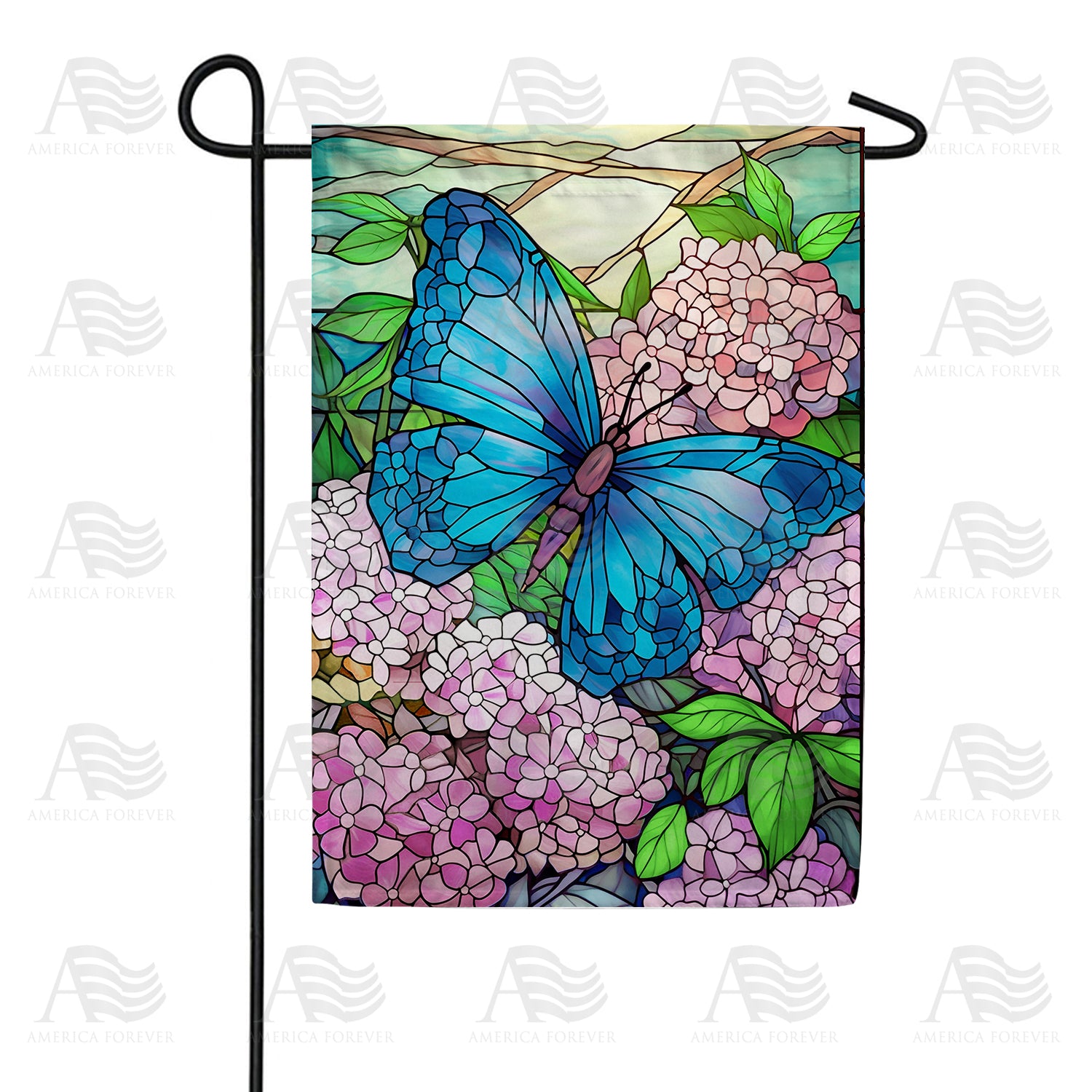 Butterfly And Lilac Double Sided Garden Flag