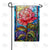 Pink Flower Stained Glass Double Sided Garden Flag