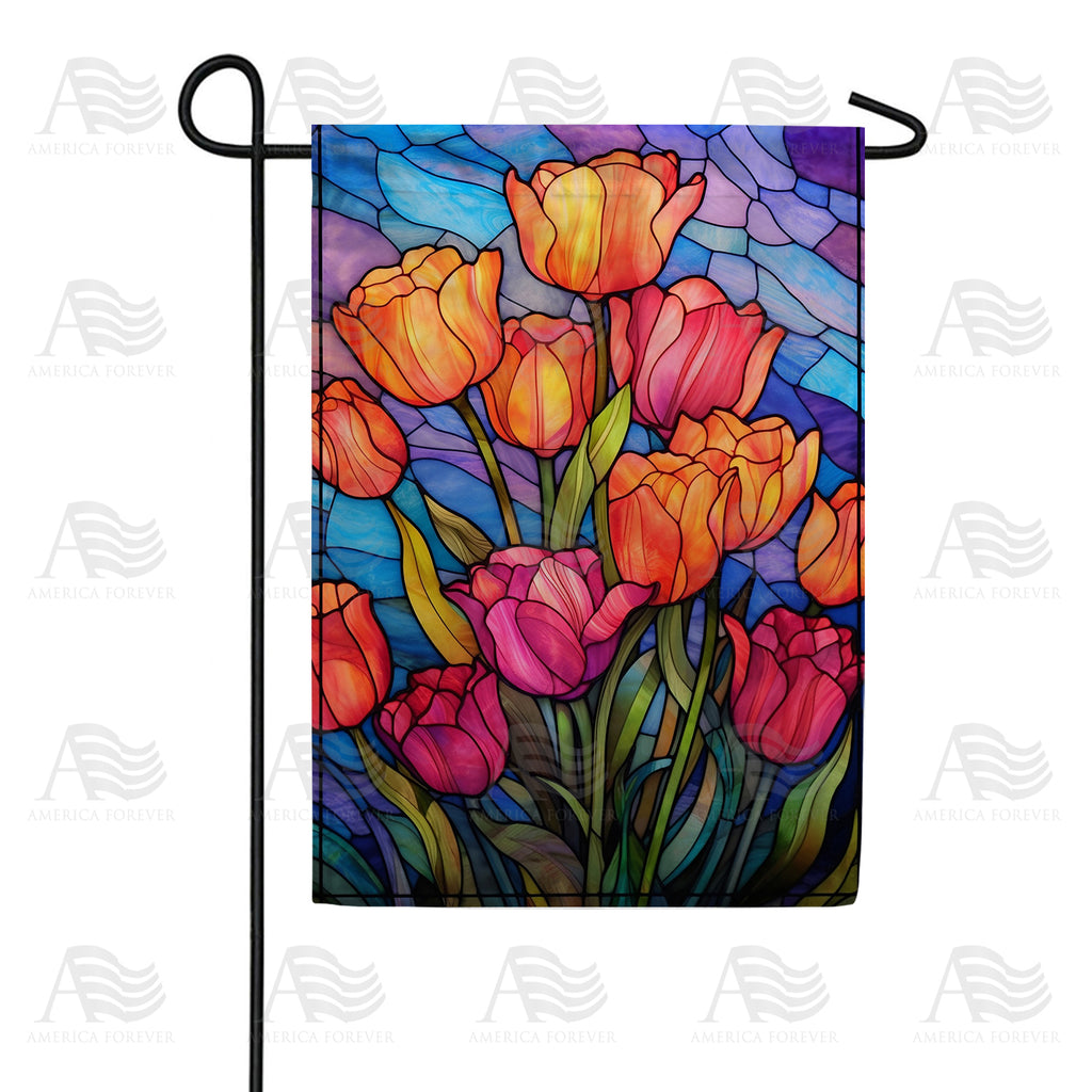 Glorious Tulips Double Sided Garden Flag