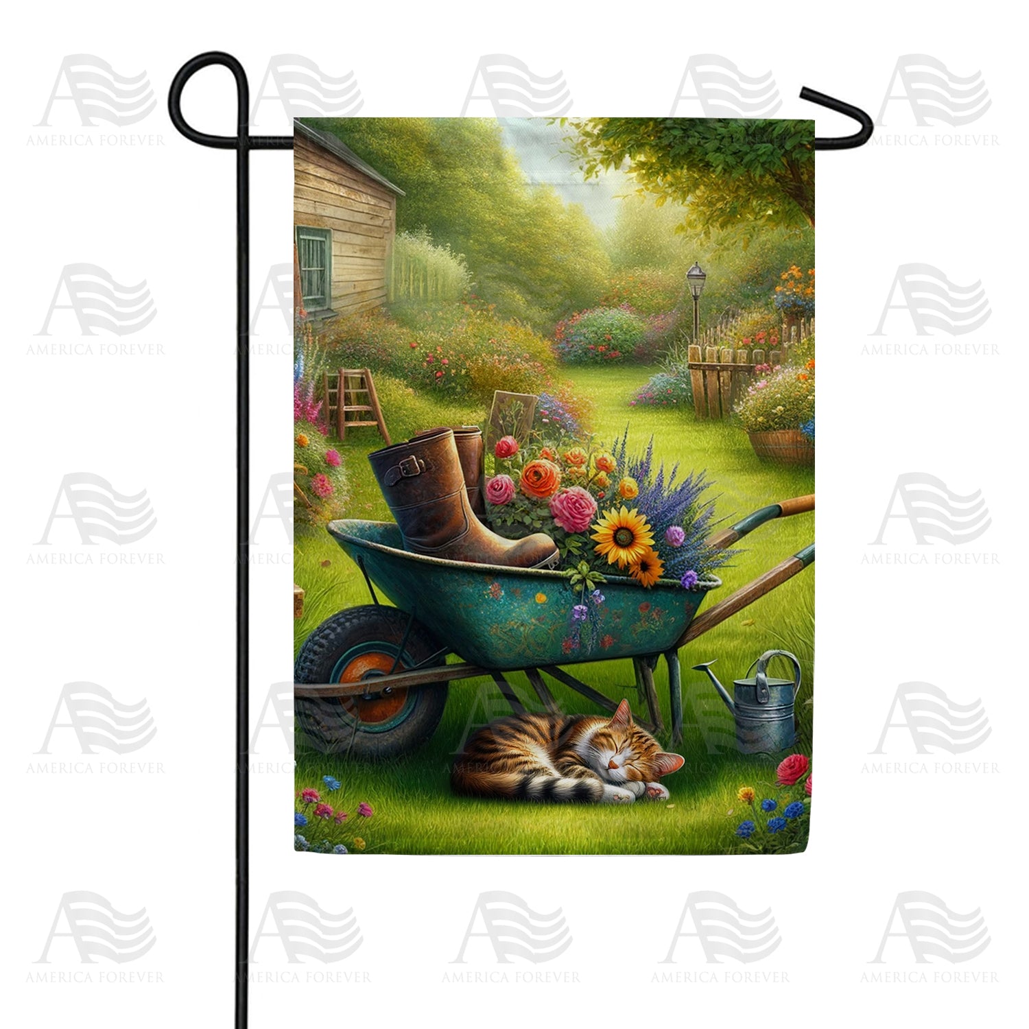 Serene Garden Retreat Double Sided Garden Flag