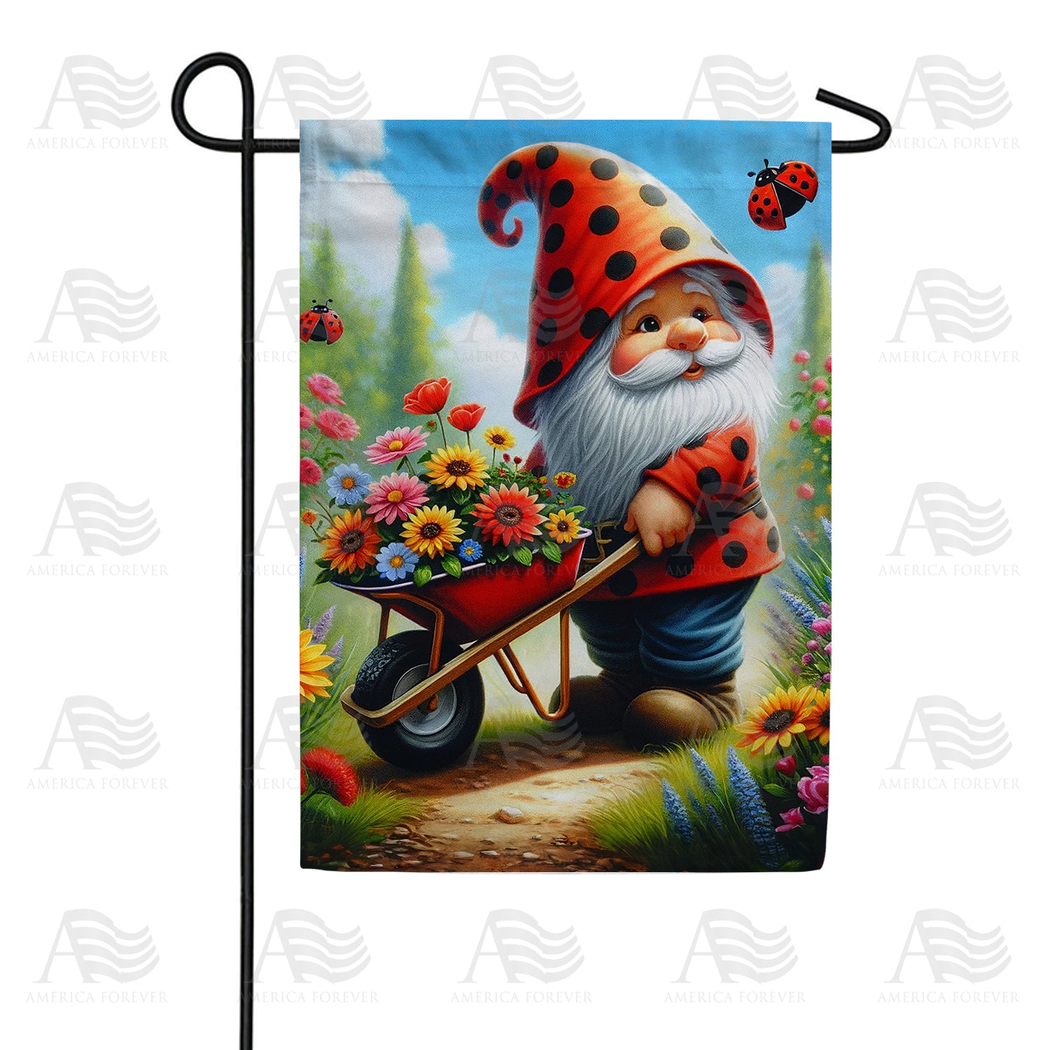 Garden Gnome Garden Flags | Free Shipping - Flagsrus.org