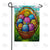 Stained Glass Easter Eggs Basket Double Sided Garden Flag