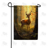 Stag in Golden Forest Light Double Sided Garden Flag