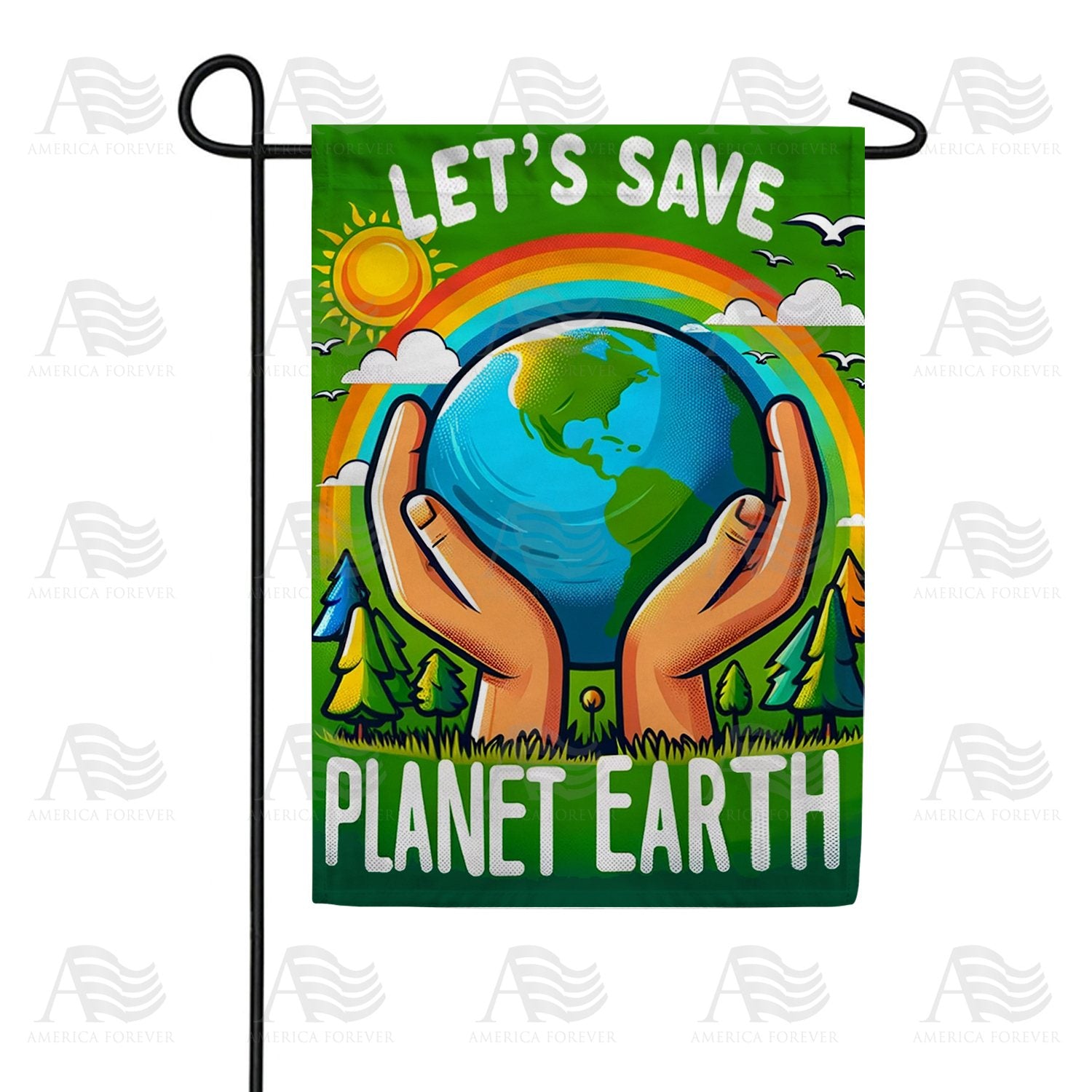 Earth Day Environmental Awareness Double Sided Garden Flag