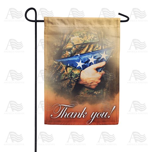 Thank You Military Double Sided Garden Flag