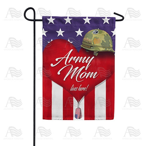 Army Mom Lives Here! Double Sided Garden Flag