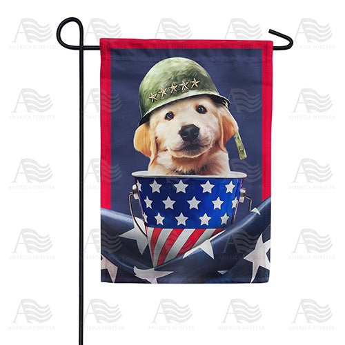 Patriotic Labrador Pride Double Sided Garden Flag