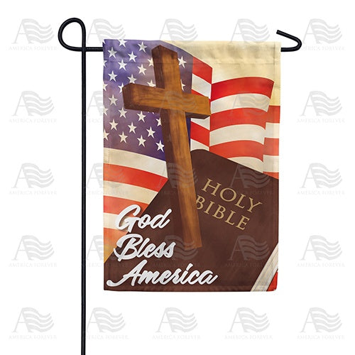 God Bless America Patriotic Double Sided Garden Flag