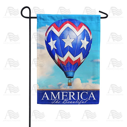 America the Beautiful Balloon Double Sided Garden Flag