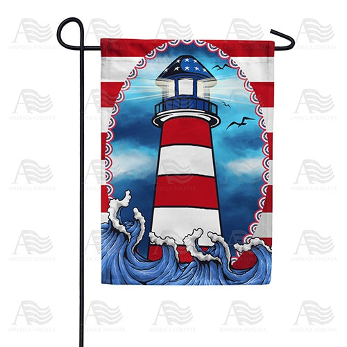 American Lighthouse Double Sided Garden Flag