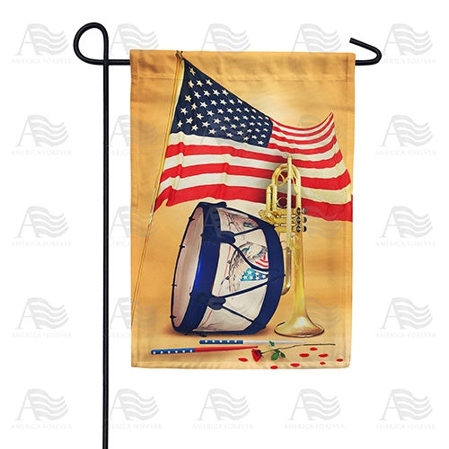 Patriotic Band Double Sided Garden Flag