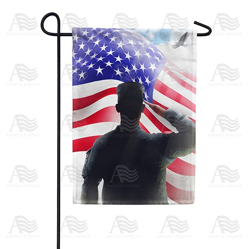 Veterans Salute Double Sided Garden Flag