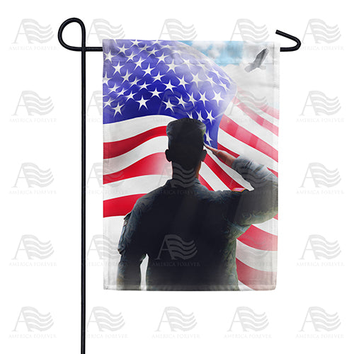 Veterans Salute Double Sided Garden Flag