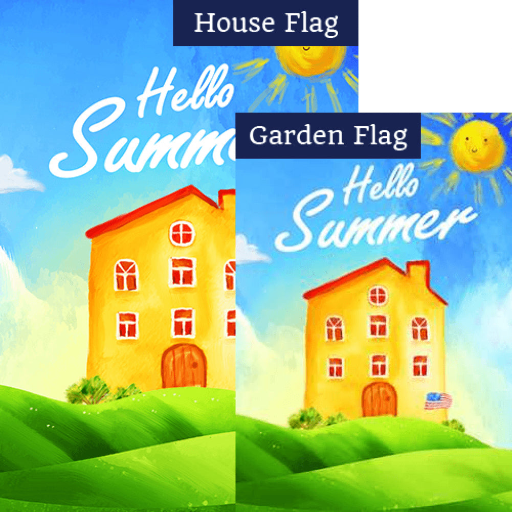 Colorful Summer House Painting Flags Set (2 Pieces)