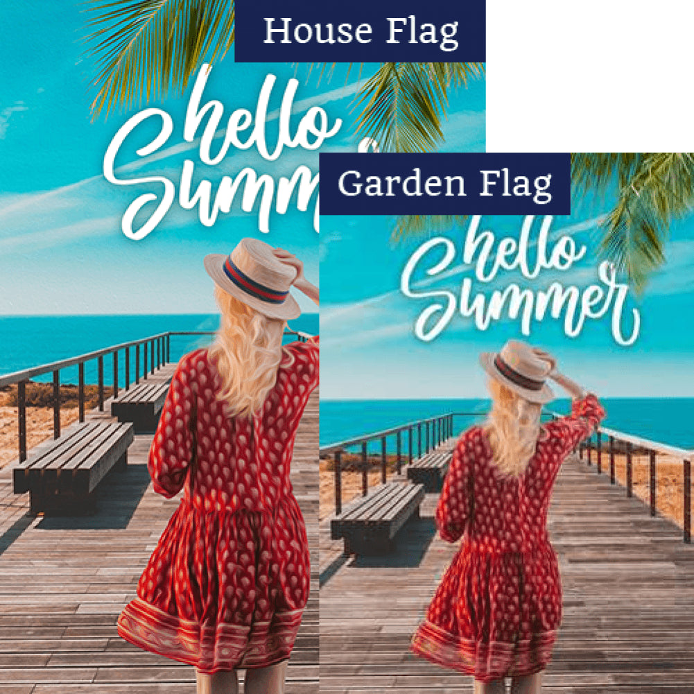 "Hello Summer, I Missed You!" Flags Set (2 Pieces)