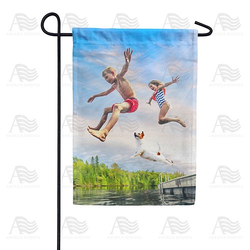 Dog Days Of Summer Double Sided Garden Flag