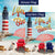 Life's A Beach Lighthouse Flags Set (2 Pieces)