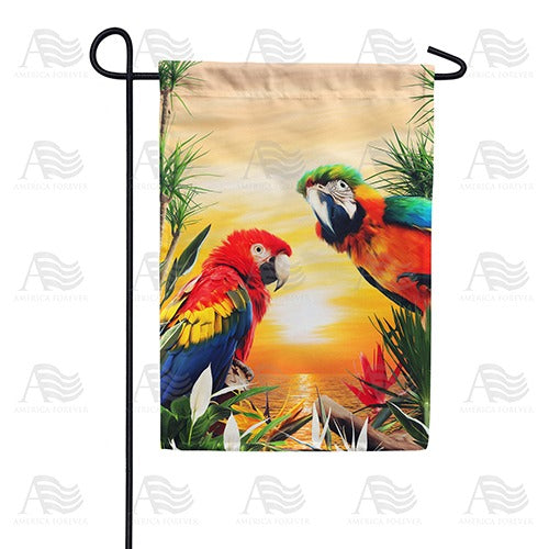 Tropical Sunset Double Sided Garden Flag