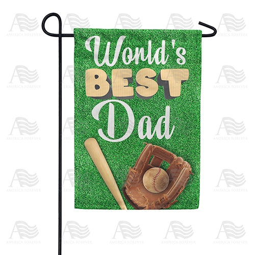 Best Dad Baseball Double Sided Garden Flag