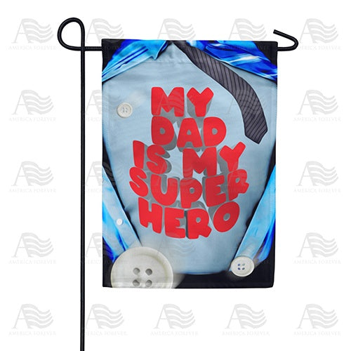 Super Hero Dad Double Sided Garden Flag