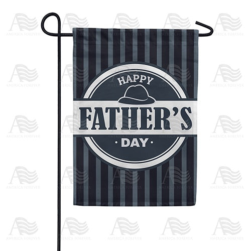 Father's Day Stripes Double Sided Garden Flag