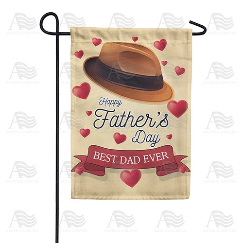 Fedora And Hearts Double Sided Garden Flag