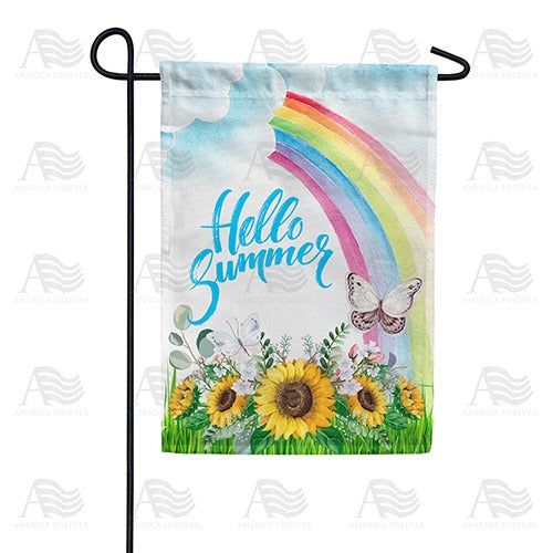 Summer Rainbow Double Sided Garden Flag