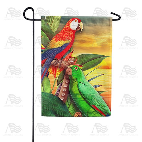 Parrots Paradise Double Sided Garden Flag