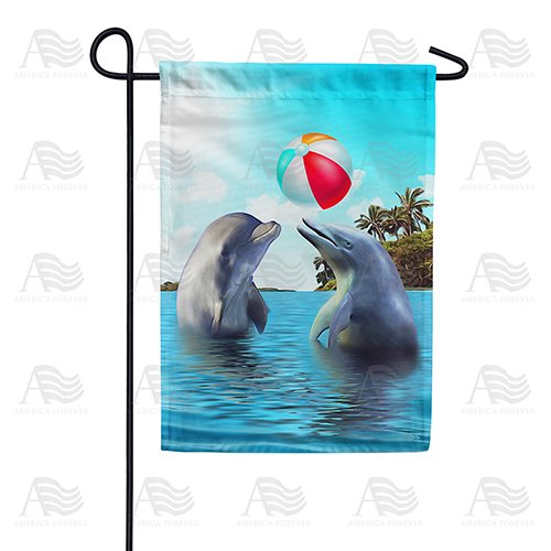 Dolphin Playground Double Sided Garden Flag
