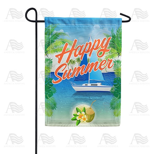 Happy Summer Double Sided Garden Flag