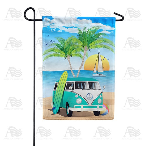 Peace At The Beach Double Sided Garden Flag