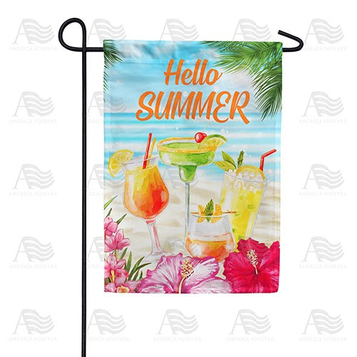 Fruity Summer Drinks Double Sided Garden Flag