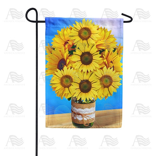 Happy Sunflower Bouquet Double Sided Garden Flag